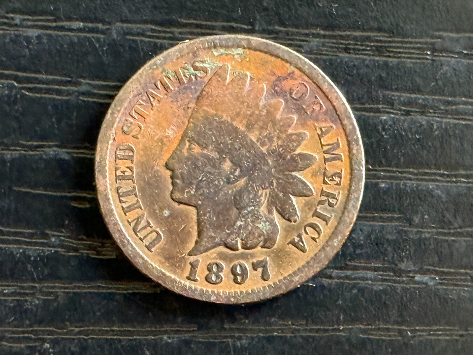 1897 Indian Head Penny One Cent Coin 1c - ME3356