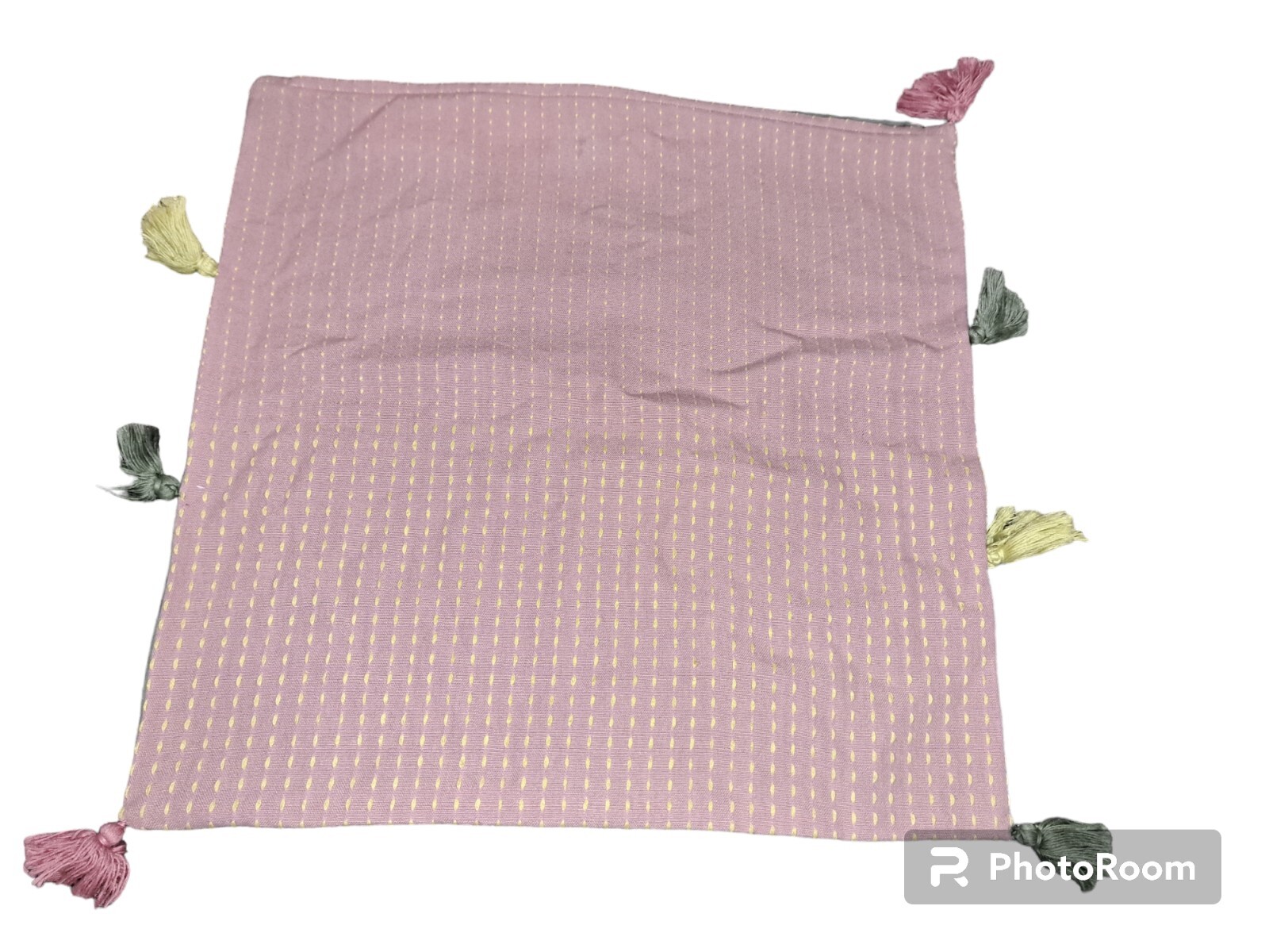 Ikea Klarafina Sham 20x20 Pink Tassle Girl Teen D8