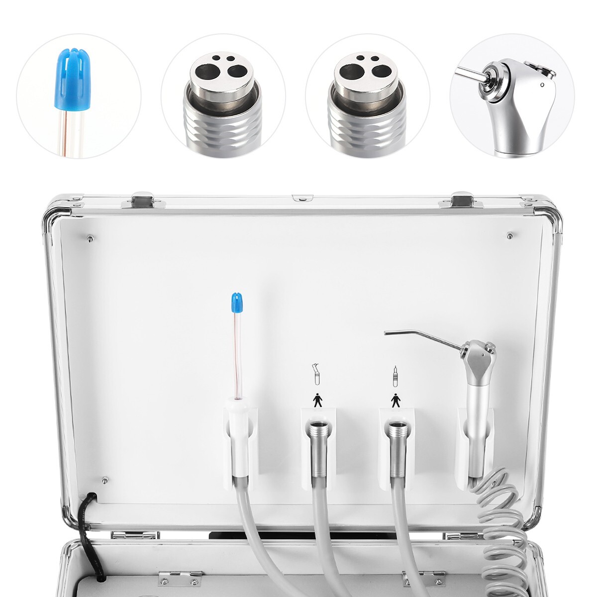 Handheld Dental Delivery Unit Enhanced Air Compressor Syringe Suction System