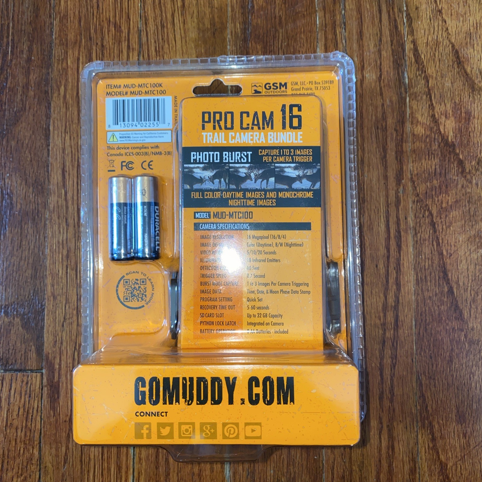 MUDDY Pro Cam 16 Combo Video Trail Camera Batteries & 16GB Memory Include NEW