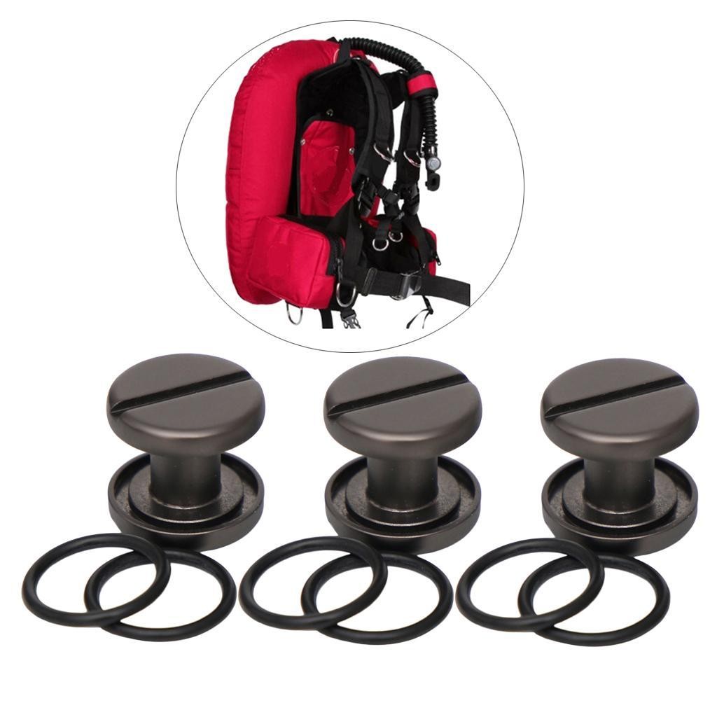 6Pcs Diving Back Plate Book Screw Tech Dive Backplate Assembly Bolts BCD