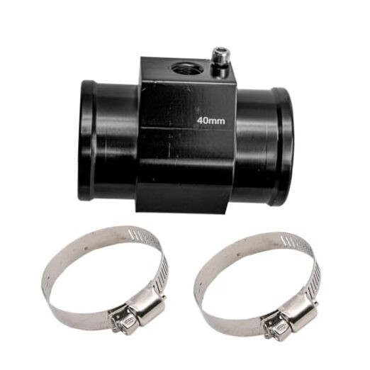 3PCS Auto Water Temp Joint Pipe, Aluminum Sensor Gauge Radiator Hose 40MM