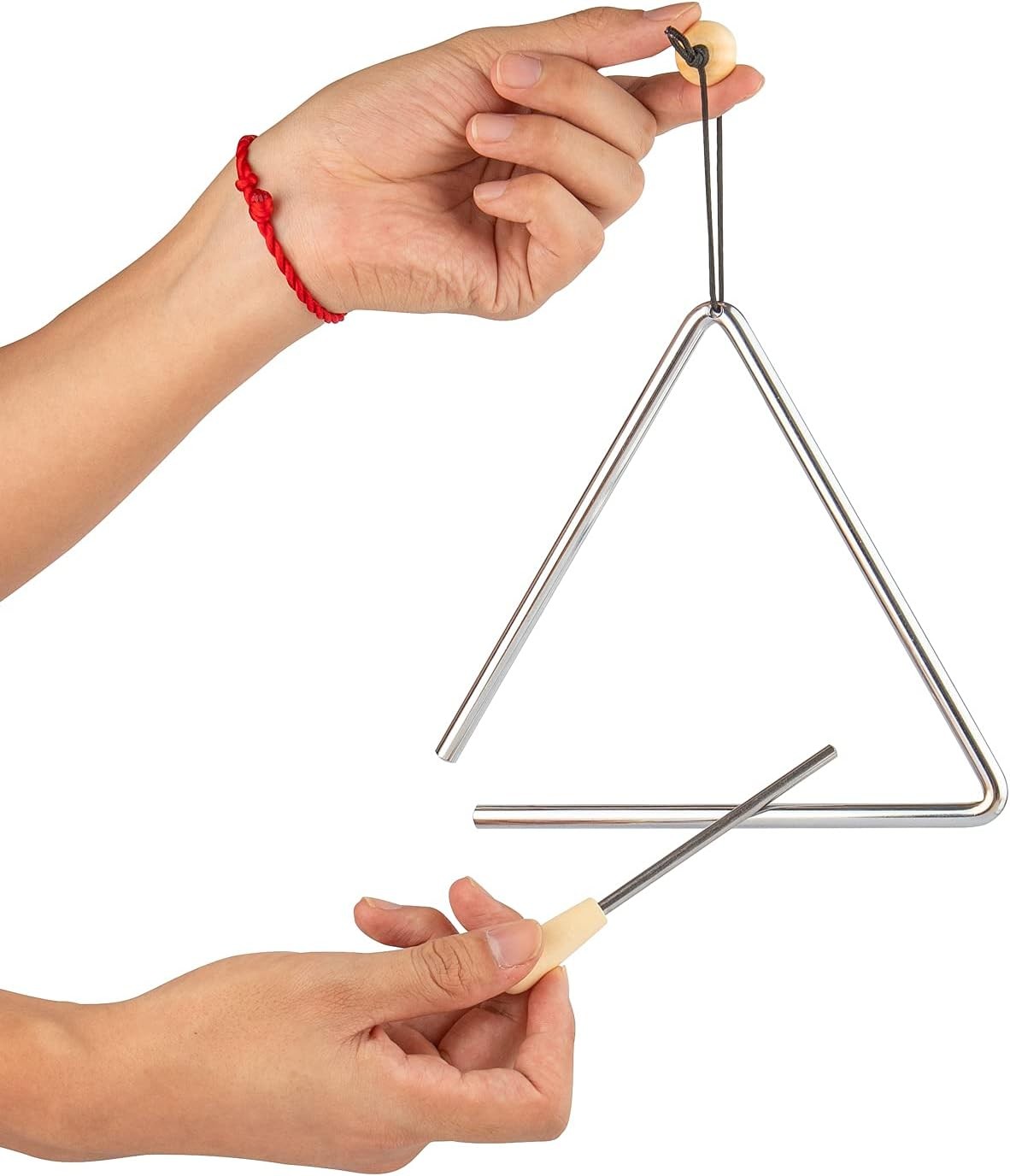 Triangle Instrument Steel Hand Percussion 7 Inch Clear Sound Music Rhythm Educat