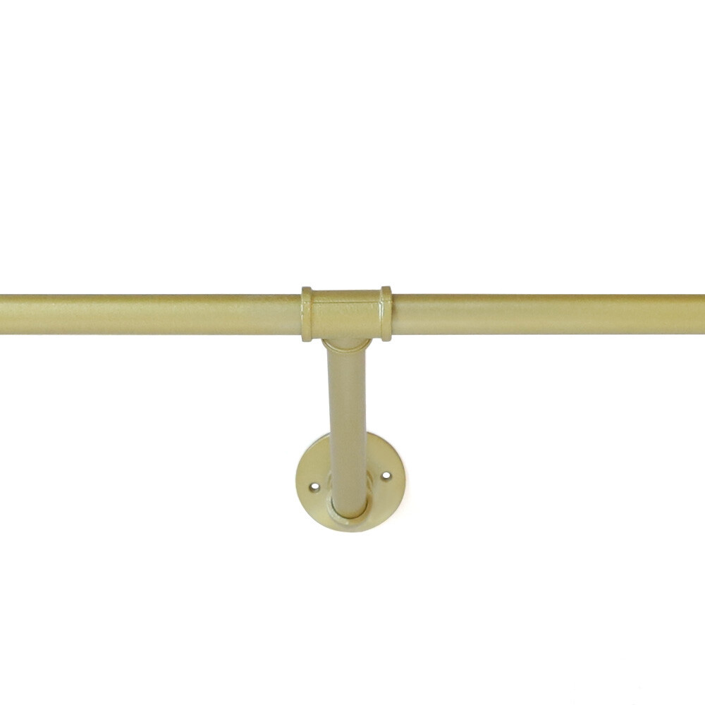 Wall Mount Clothes Rack Industrial Pipe Clothes Hanging Bar Home Garment Storage