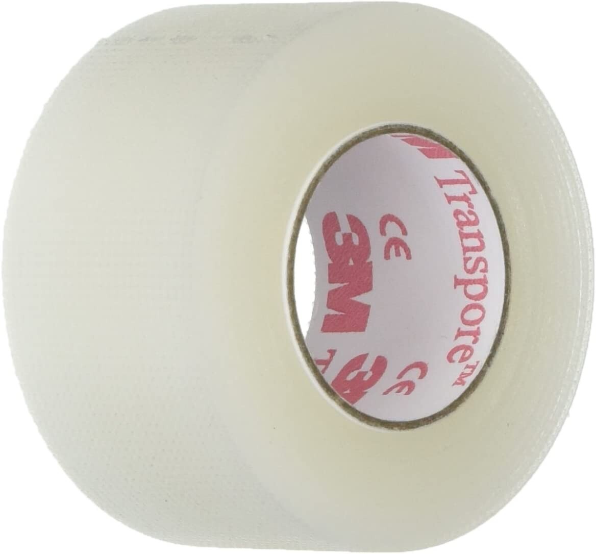 3M Transpore Clear Tape Surgical 1" x 10 yards - 1, 2, 4, 6, or 12 rolls