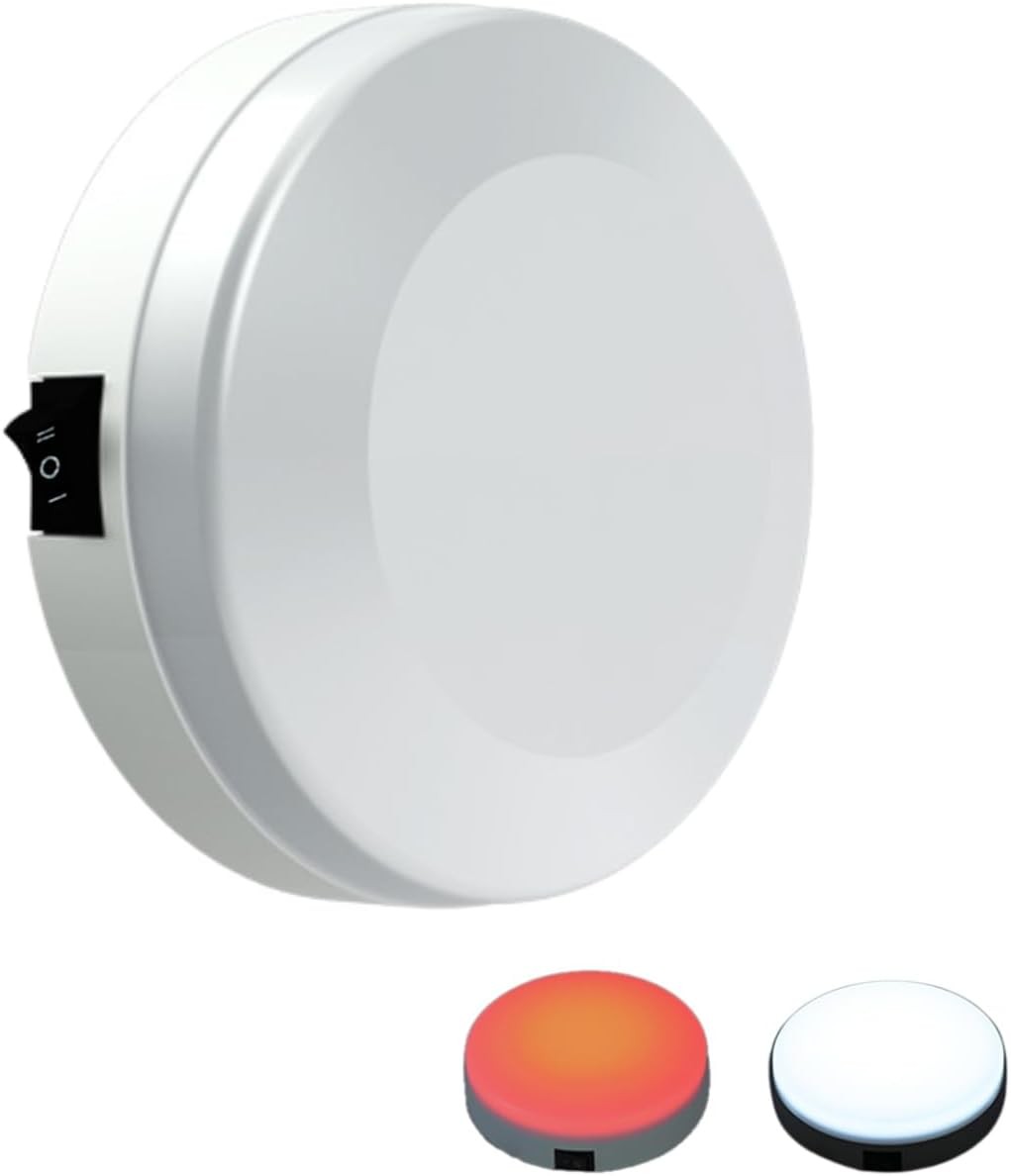 Marine Boat Dome Lights, 5.5 Inch Dual Color LED Cabin Light with Toggle Switch,