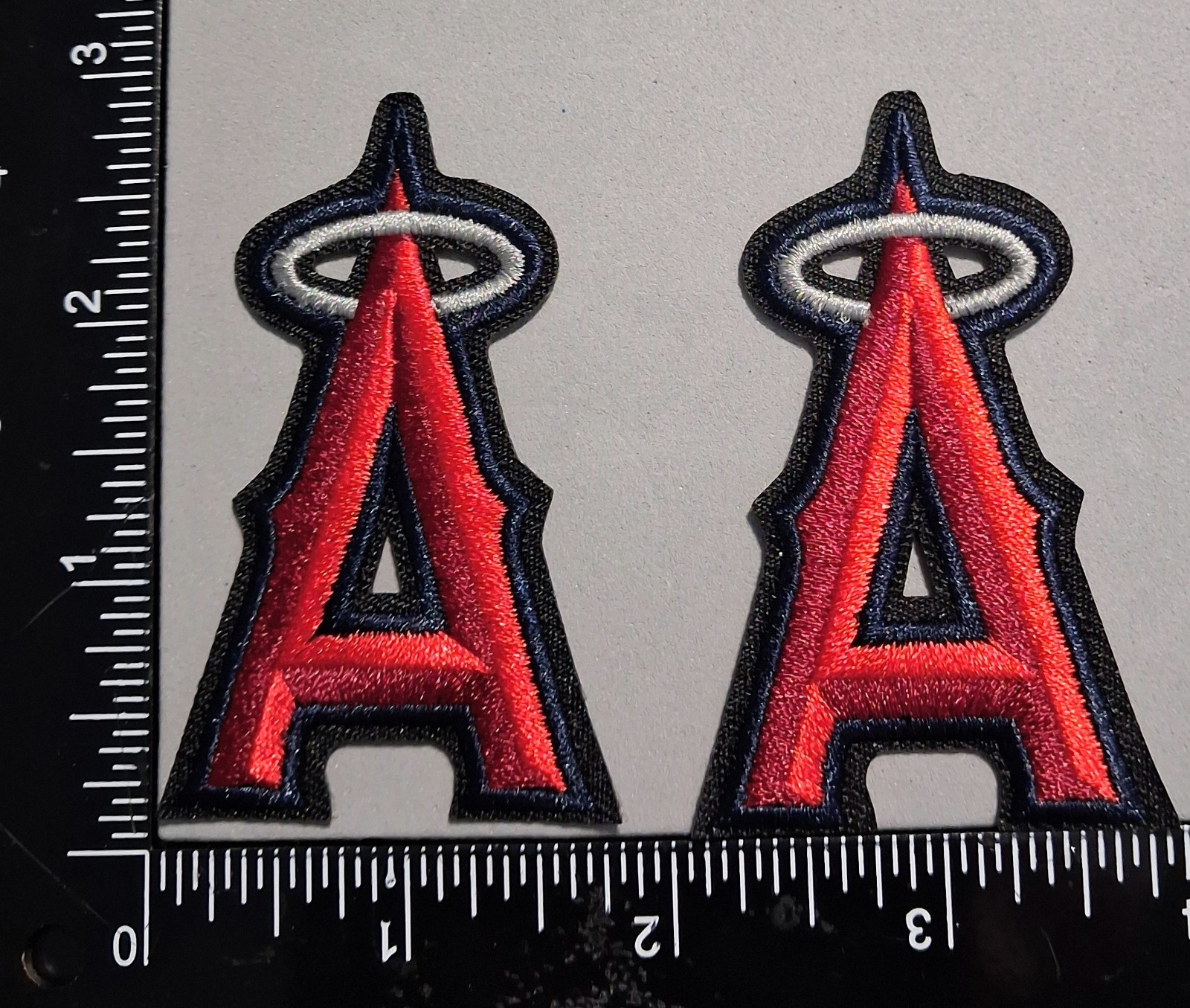2 QTY ANAHEIM ANGELS BASEBALL IRON ON PATCH