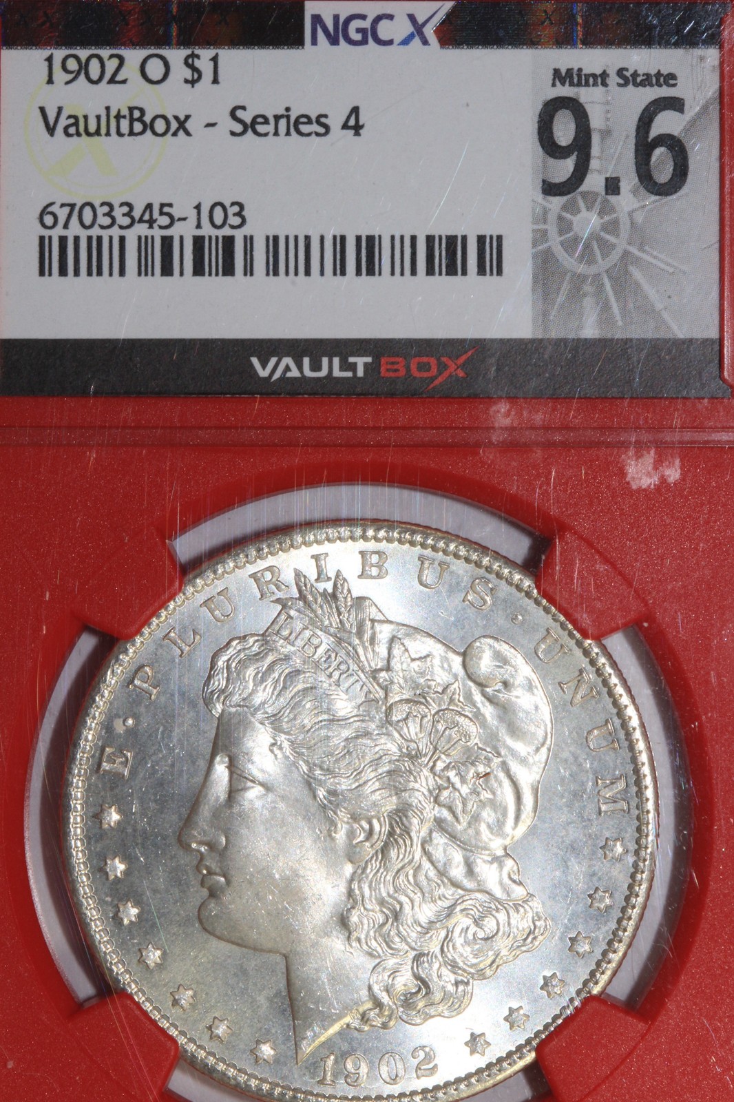 1902-O Morgan 90% Silver Dollar NGC Graded MS9.6 (MS66) (6703345-103)