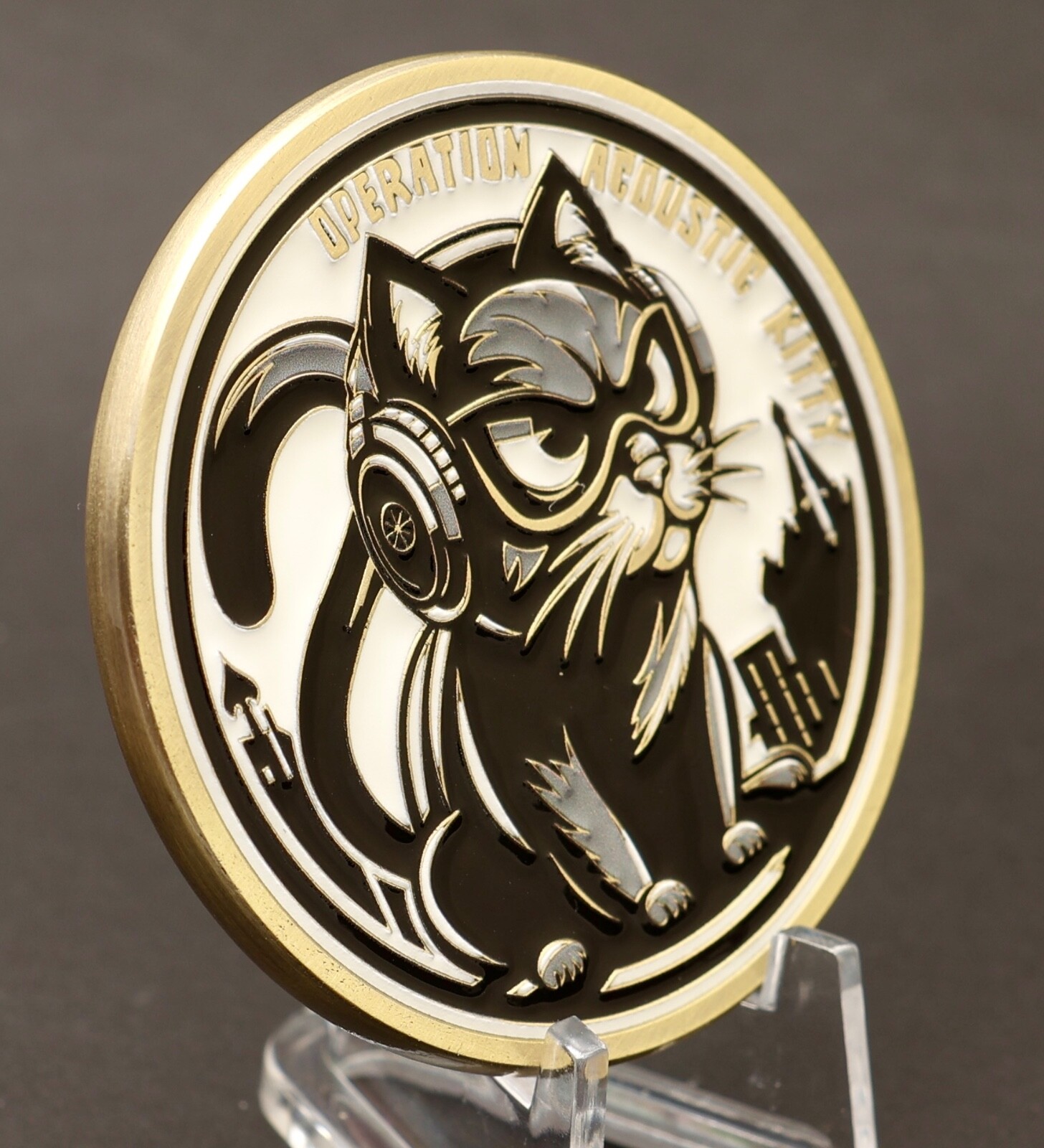 2" CIA OPERATION ACOUSTIC KITTY CHALLENGE COIN PSYOPS OPERATIONS SOD COVERT