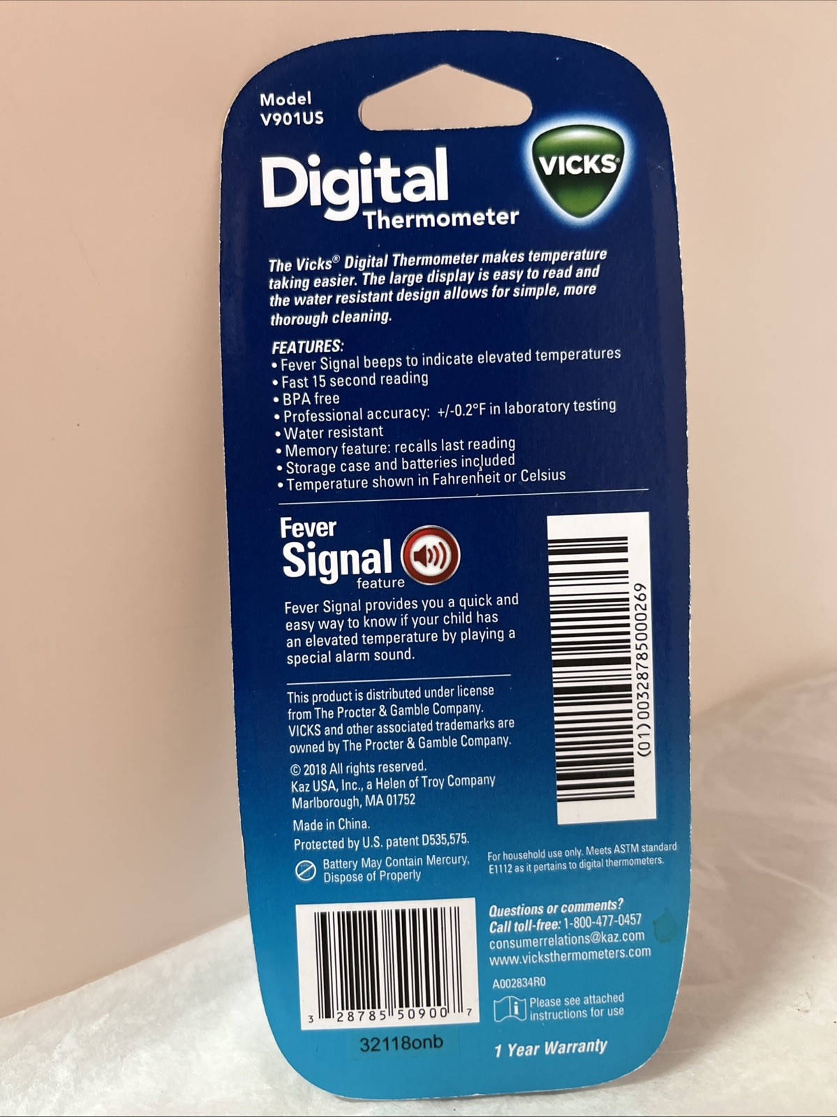 Vicks Digital Thermometer Professional Accuracy for Oral, Rectal, or Under Arm