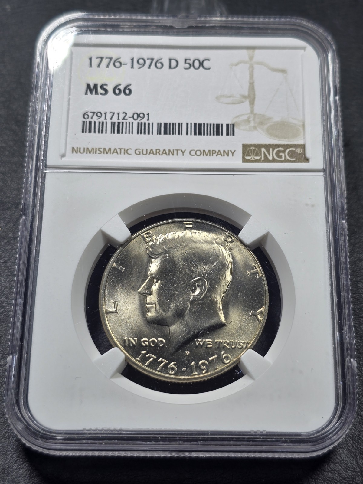 1776-1976 D Kennedy Half Dollar 50c NGC MS66 Bicentennial Denver Free Shipping