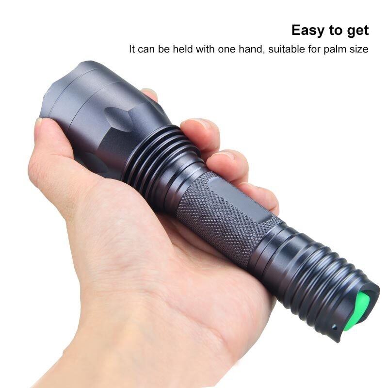 Hunting LED Flashlight Torch Rechargeable 800Yards Predator Light w/ Scope Mount