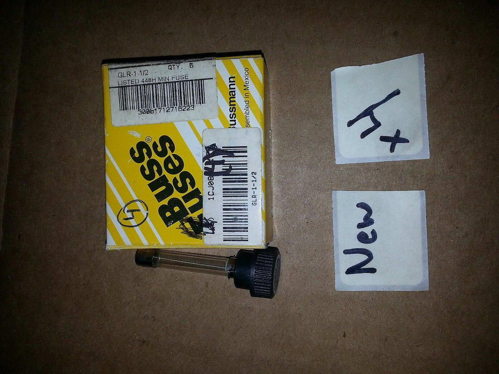 Bussmann GLR 1-1/2 Fuse 1.5A 300V Fast Acting Glass Industrial Electrical OEM
