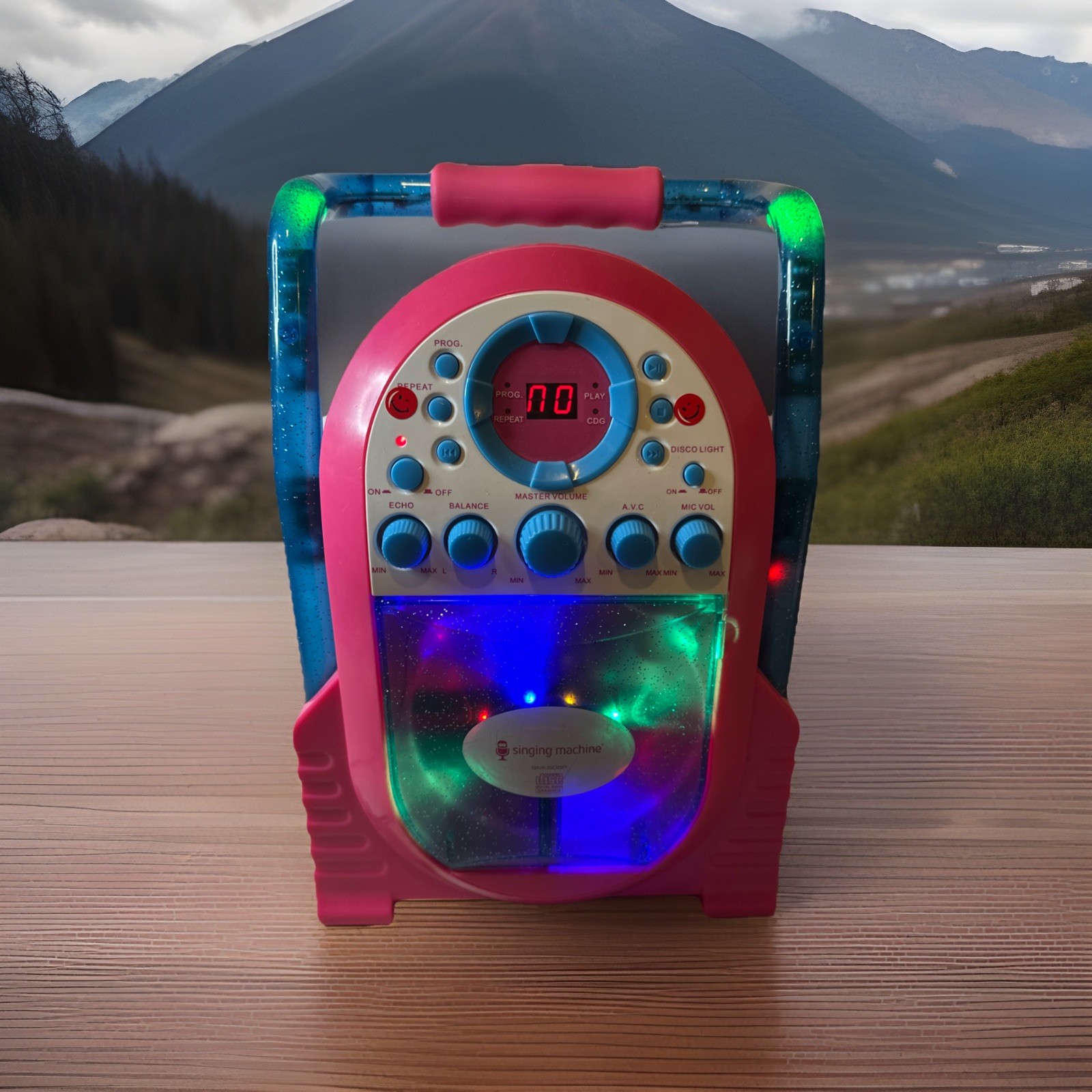 Singing Machine SML505 Portable Karaoke CD Player with/ Microphone & AC adapter