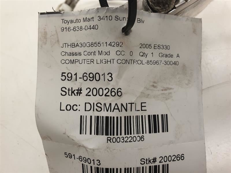 04-06 LEXUS ES330 HEADLAMP CONTROL MODULE ECM ASSEMBLY