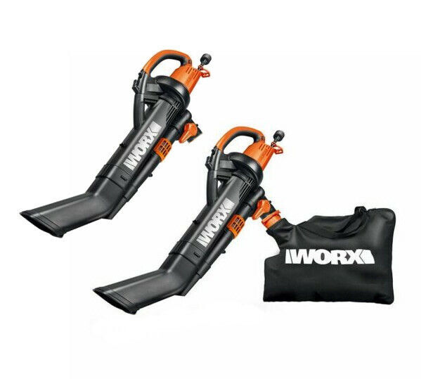 WG509 Worx TRIVAC 3-In-1 Electric Leaf Blower/Mulcher/Vacuum with Metal Blade-OB