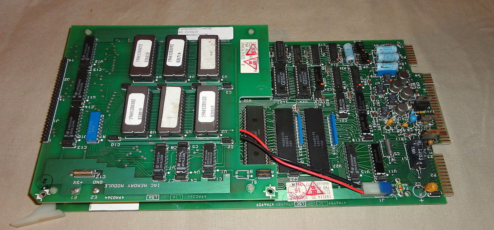 CORNERSTONE CONTROLS 46A6607X07R IAC MEMORY MODULE  49A0364 CIRCUIT BOARD USED