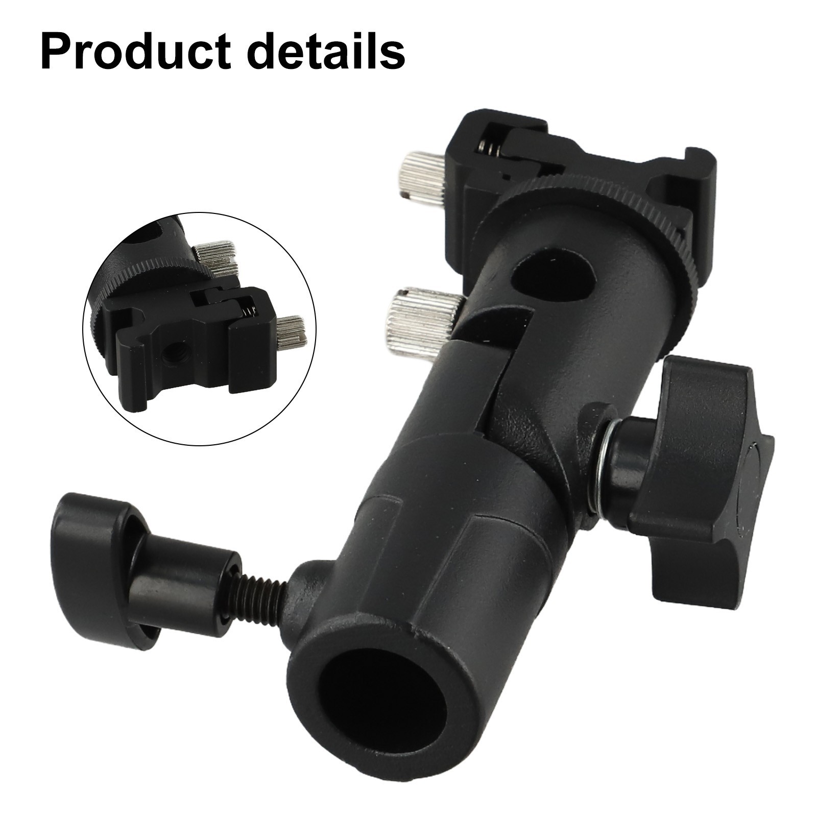 Metal Light Bracket with 1/4 Screw for For soft Reflective Umbrella Setup