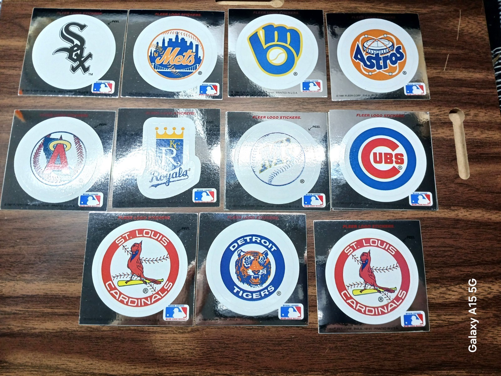 1991 Fleer MLB Team Logo Stickers mixed lot Vintage Baseball