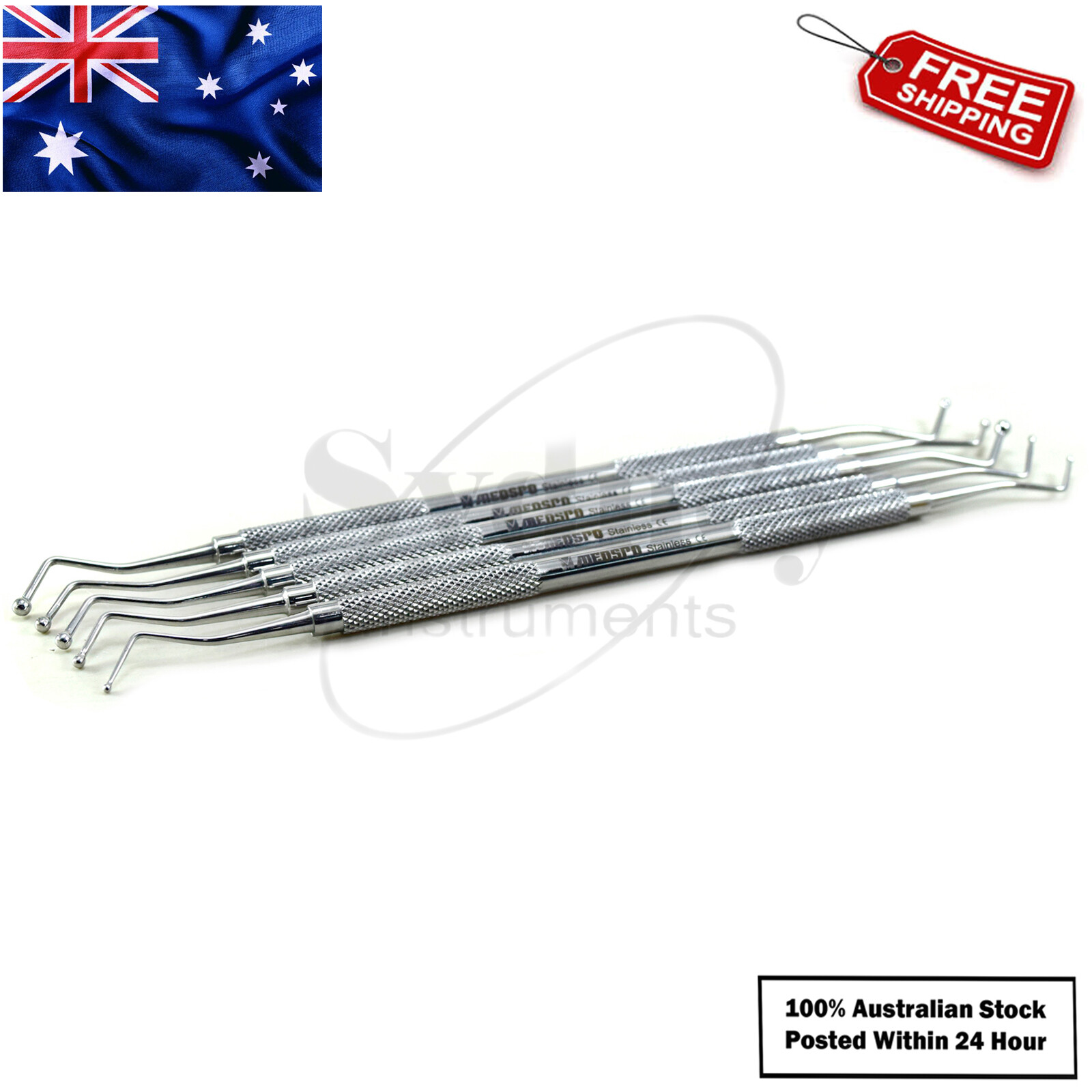 Dental Amalgam Filling Instruments Composite Flat Plastic Ball Tip Burnisher Lab