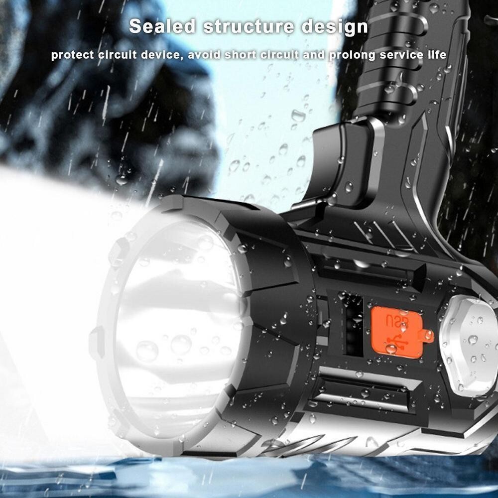 Solar/USB Rechargeable LED Spotlight Flashlight Searchlight 30000000LM Bright US