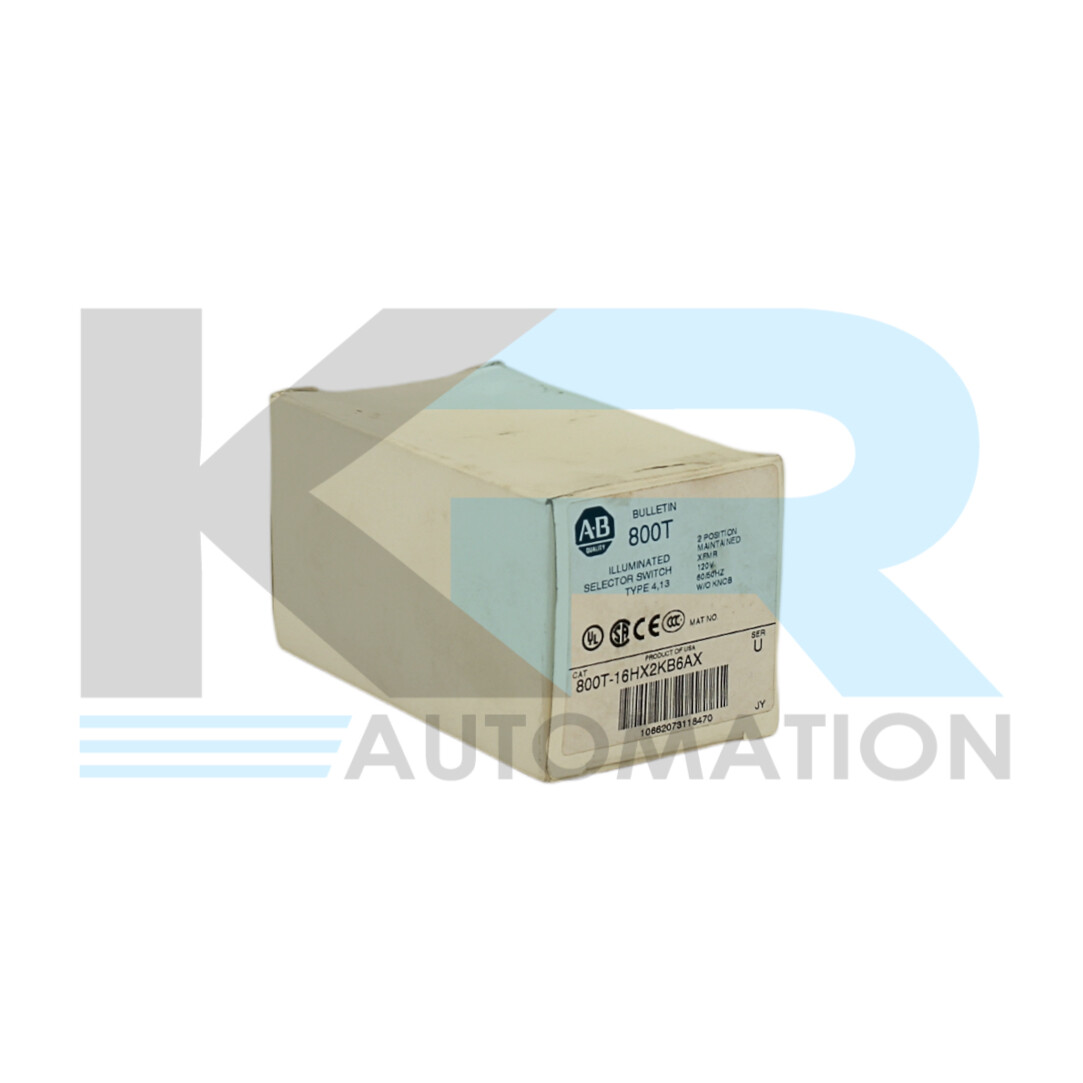 Surplus Pre-Owned Allen-Bradley 800T-16HX2KB6AX /U Selector Switch 2Pos