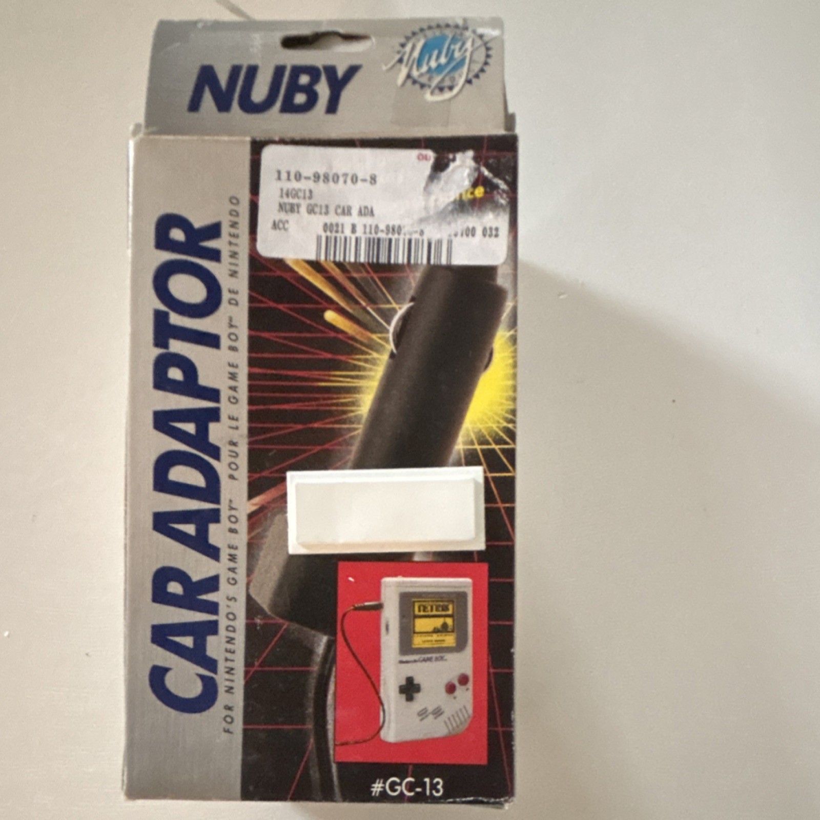 Nuby Car Charger GC-13 for Nintendo Game Boy, 3.048m Cable, Black