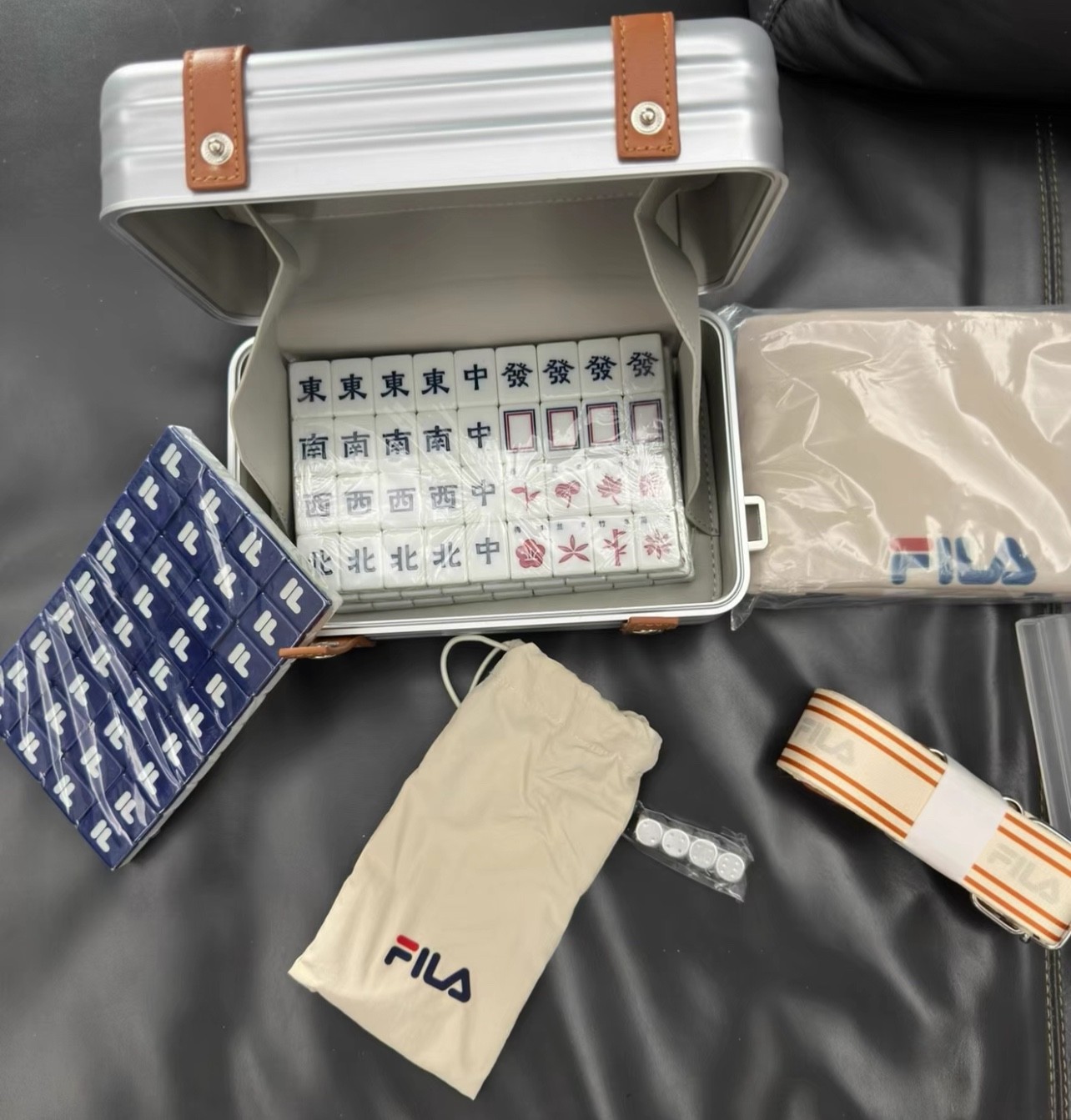 2026 FILA Portable Mini Mahjong Tile Set Brand New Authentic