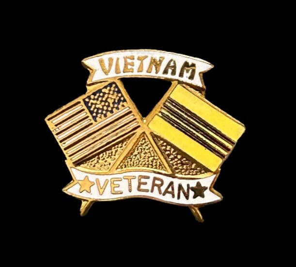 VIETNAM VETERAN CROSSED FLAGS Pin