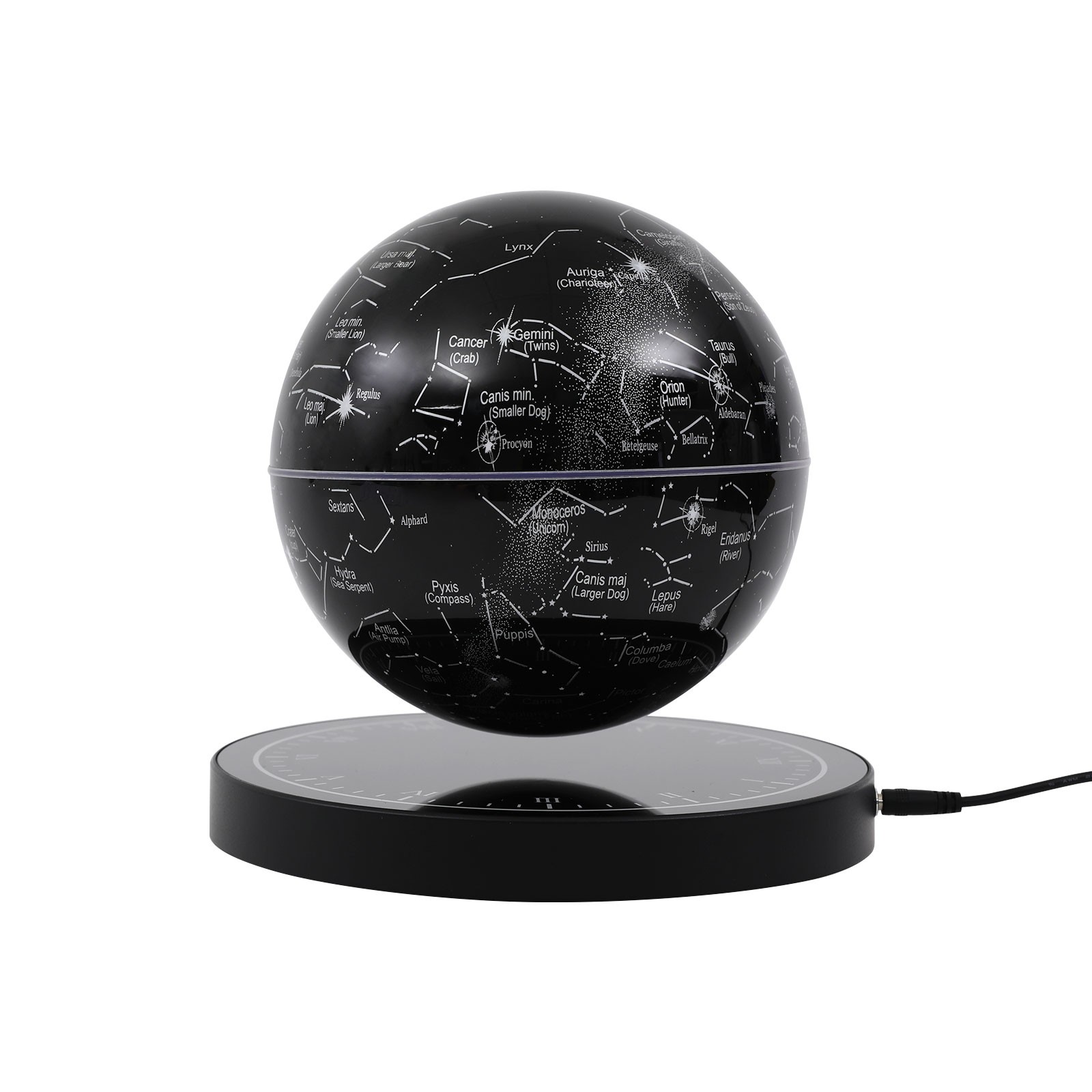 Illuminated Magnetic Levitating Globe w LED Floating Globe Auto-Rotating Globe