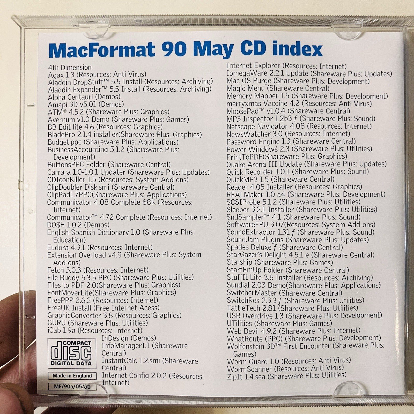 MacFormat MF90 Cover Disc Macintosh Mac OS Software Apple CD