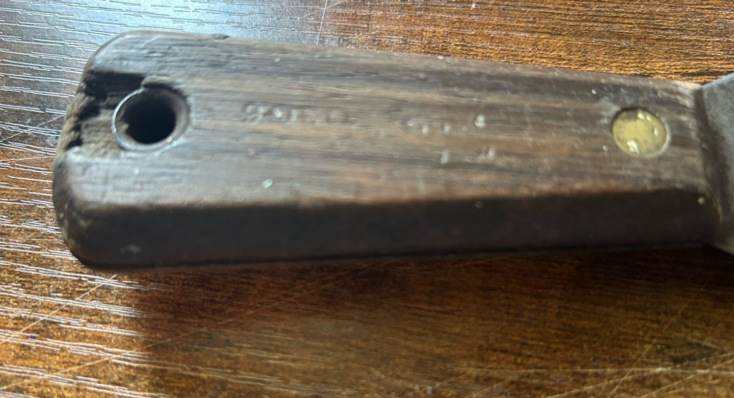 3" STIFF BLADE SCAPPER PUTTY KNIFE WITH WOOD HANDLE-VINTAGE