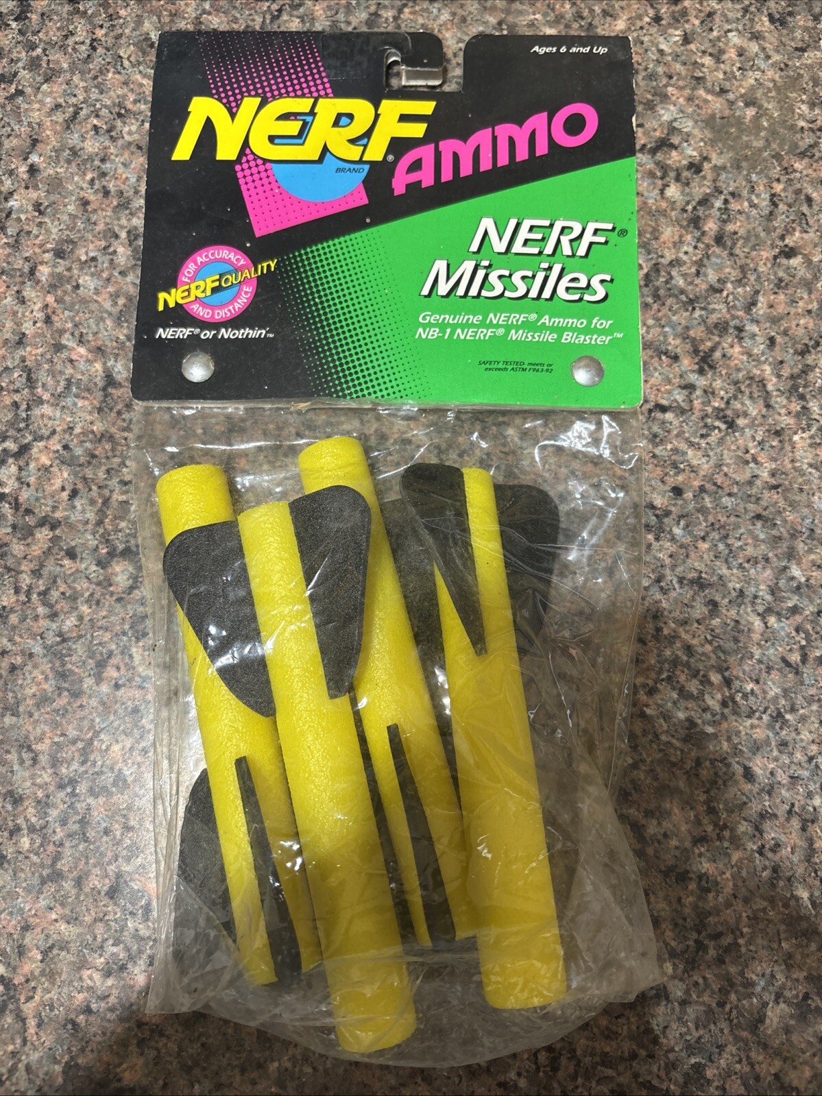 VTG 1993 Nerf Ammo Missiles For NB-1 Blaster Kenner 60328 USA