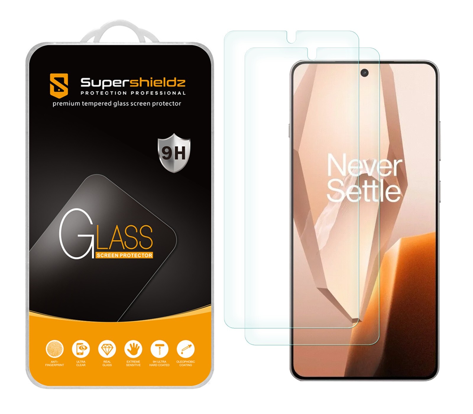 [2-Pack] Supershieldz Tempered Glass Screen Protector for OnePlus 13R