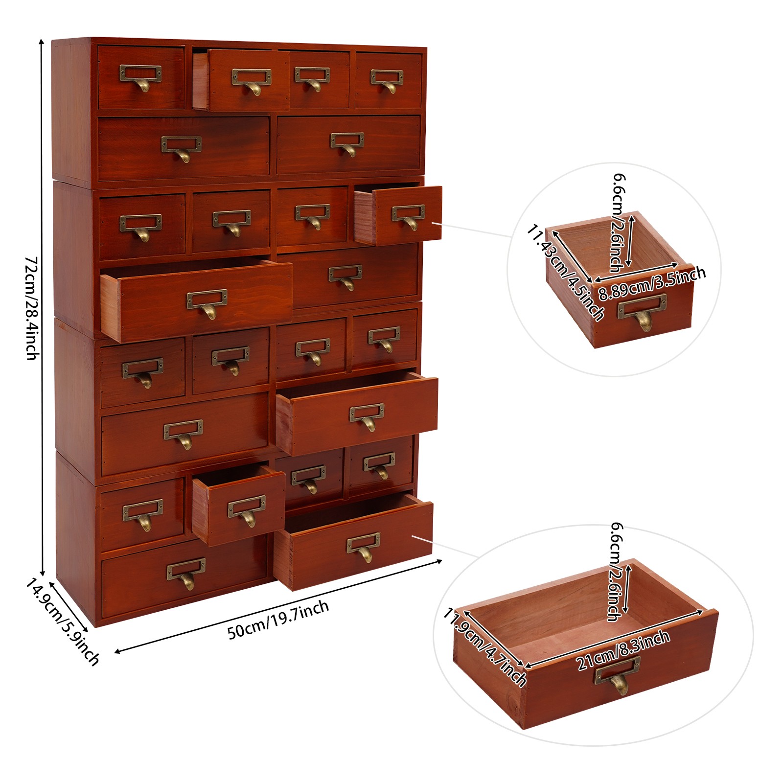 Desktop Organizer 4 Stackable 6-Drawer Organizers Wood Desktop Organizer