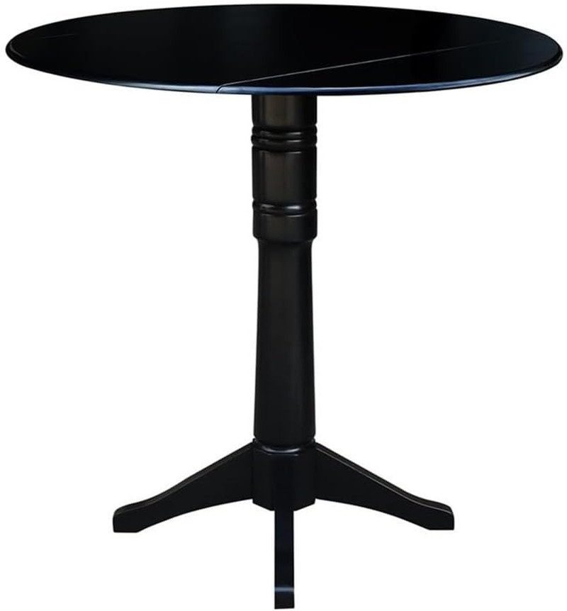 42" round Dual Drop Leaf Pedestal Table 42.3" H