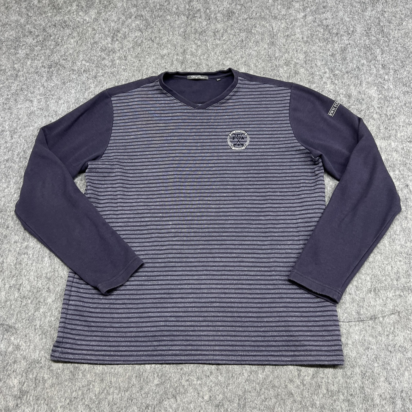 Straight Down Shirt Mens XL Purple RWH Foundation FCA Tournament Tom Landry Memo