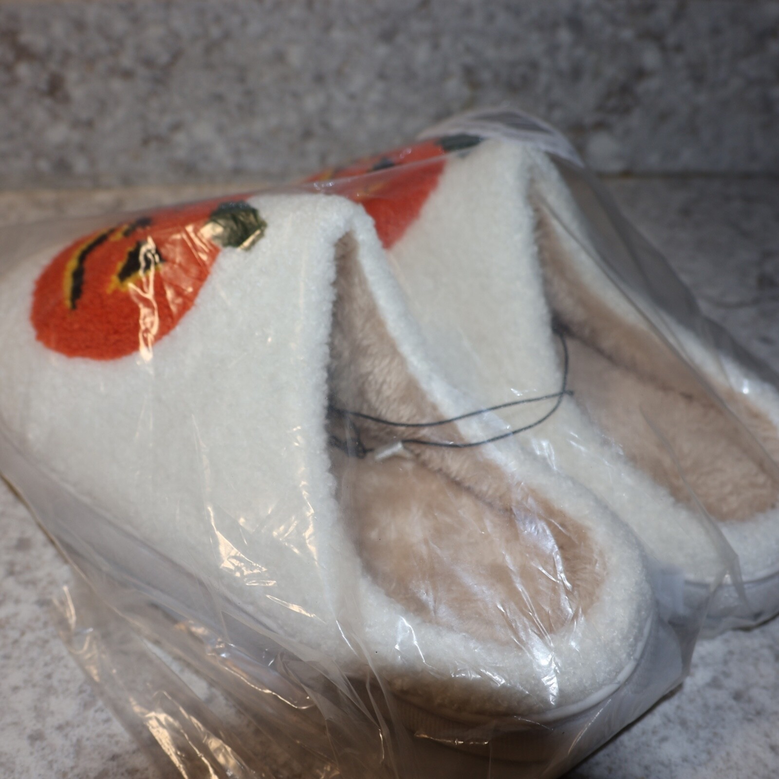 Maurices Halloween Slippers Pumpkin Womens M/L 8.5-11 Jack O Lantern Sherpa NWT