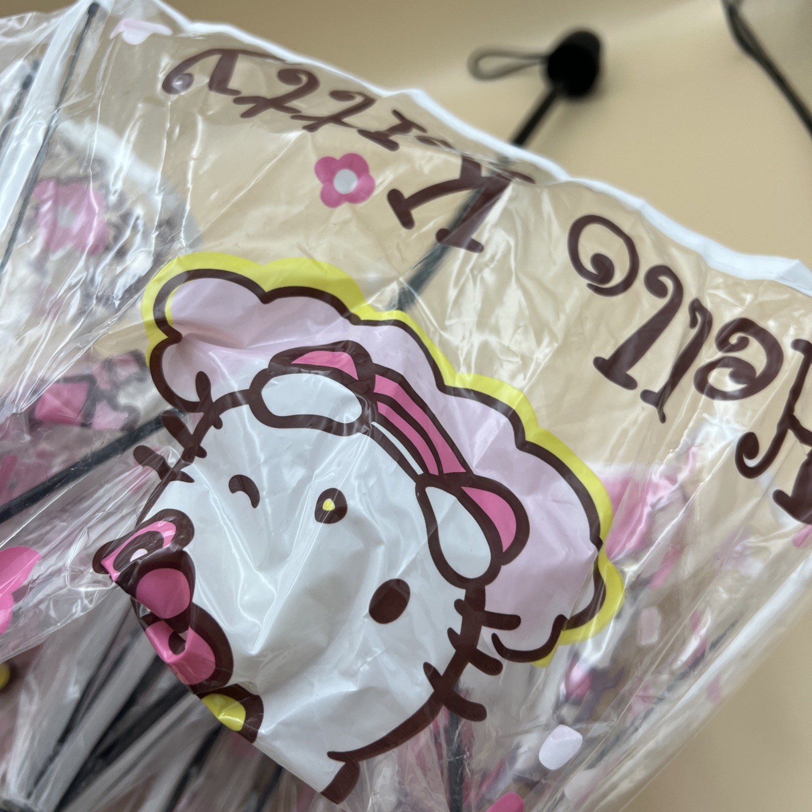 Hello Kitty Kids Umbrella Clear Pink With Handle