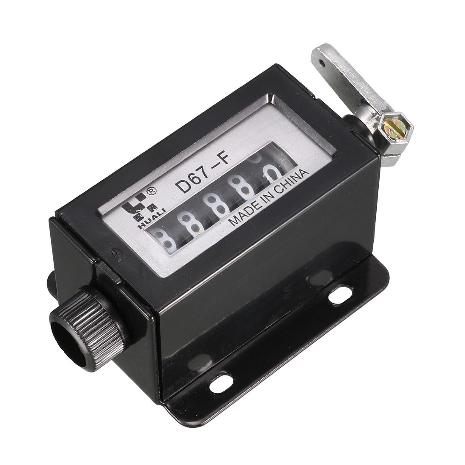 D-67F 5 Digits Resettable Stroke Pulling Counter Black