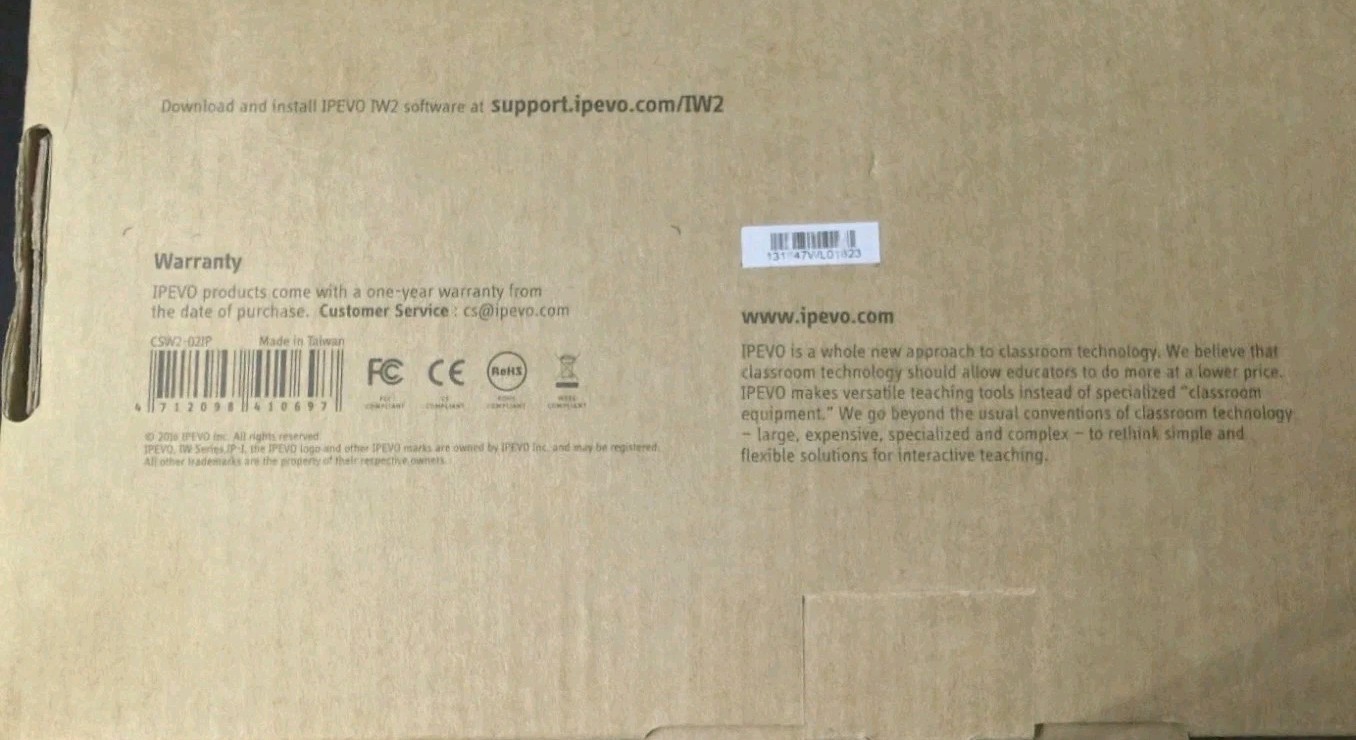 IPEVO IW2 Wireless Interactive Whiteboard System