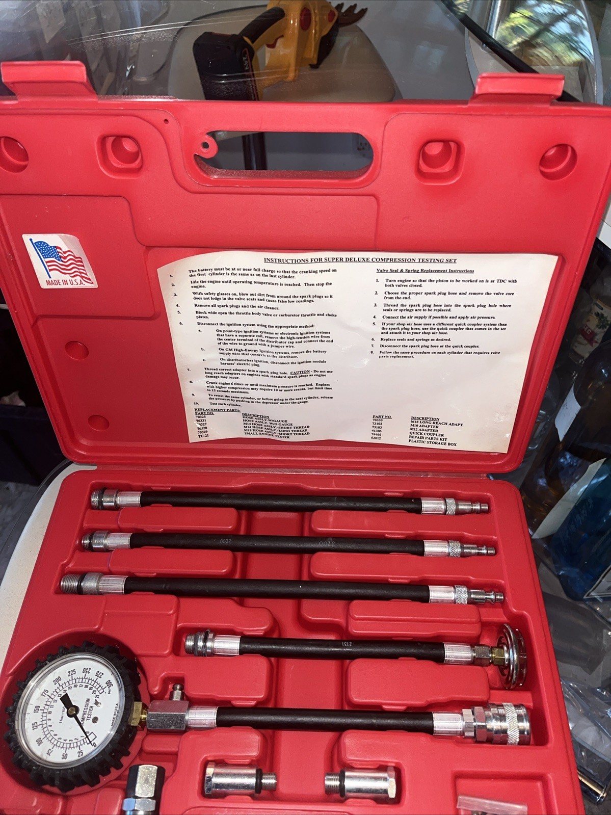 ATD-5638 ADT Tools Super Deluxe Compression Testing Kit With original Case