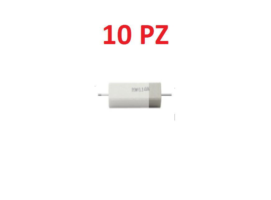 RS10. RESISTANCE 10W 10% 12K OHM CERAMIC BODY WIRE PACK 10 pcs