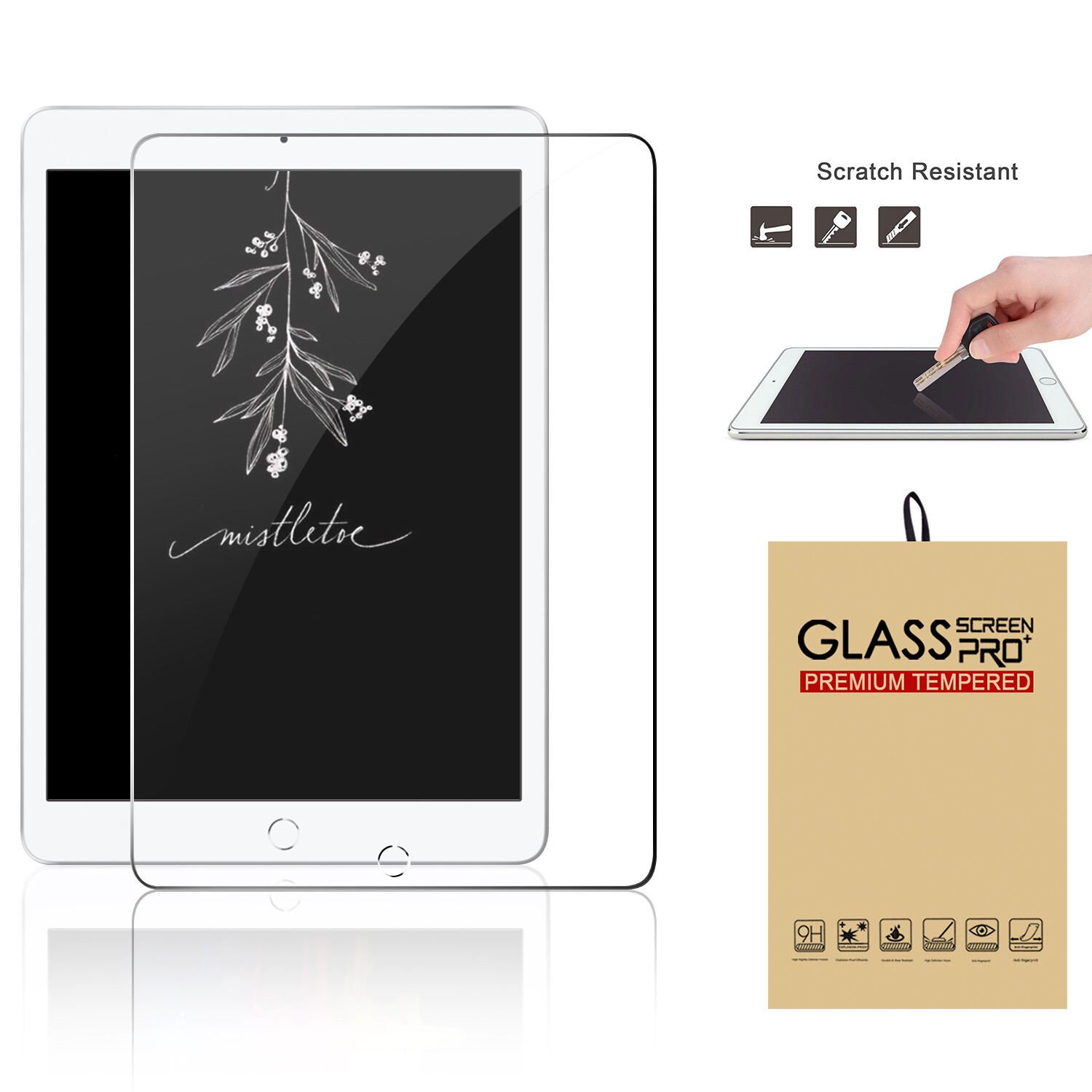 9H Tempered Glass Screen Protector for Apple iPad 10.2 Inch 7th/8th/9th Gen