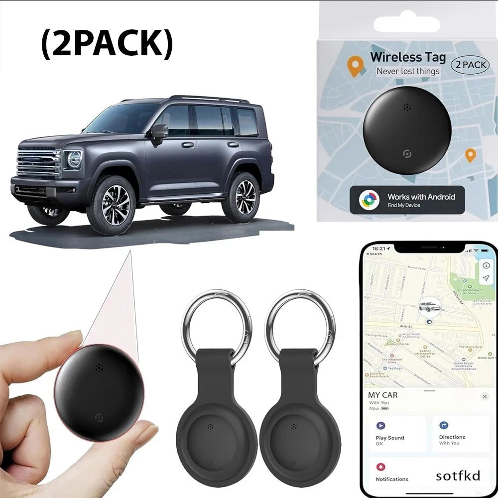 2 Pack GPS Tracker For Vehicles Mini Hidden Magnetic Car Tracking No Monthly Fee
