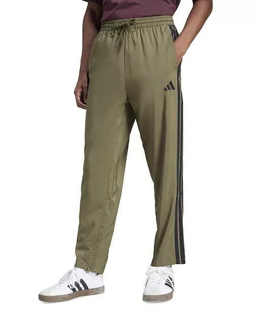 $45 Adidas Men's Stanford Essential Open Hem Track Pants-Olive Strata-Medium-New
