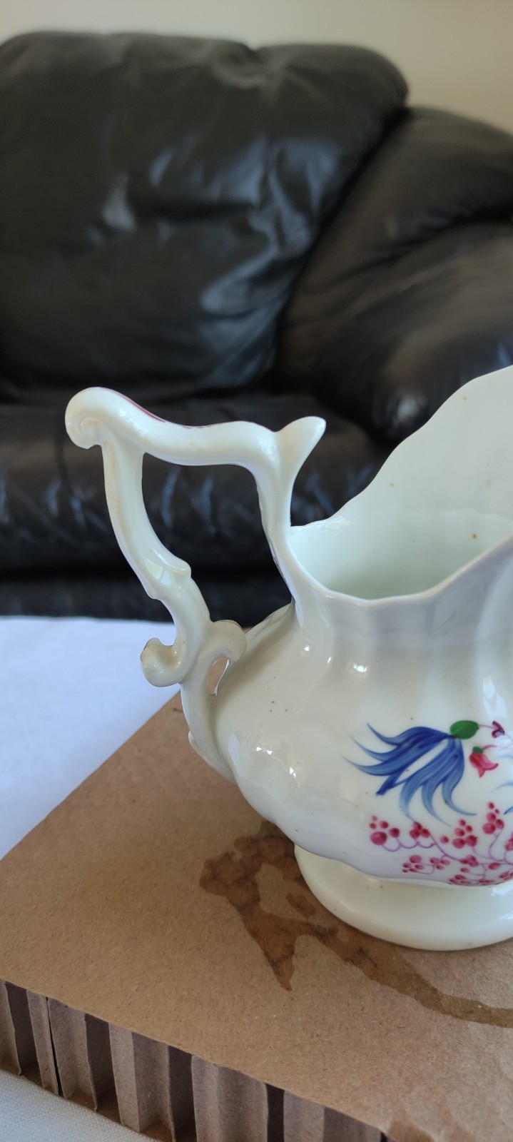 Antique Porcelain Creamer, Pattern 370 Attributed To Harris+Goodwin C.1836