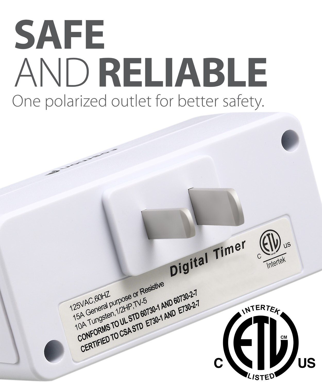 Digital Clock Timer Single Outlet Plug In Switch Electric 24 Hour Programmable