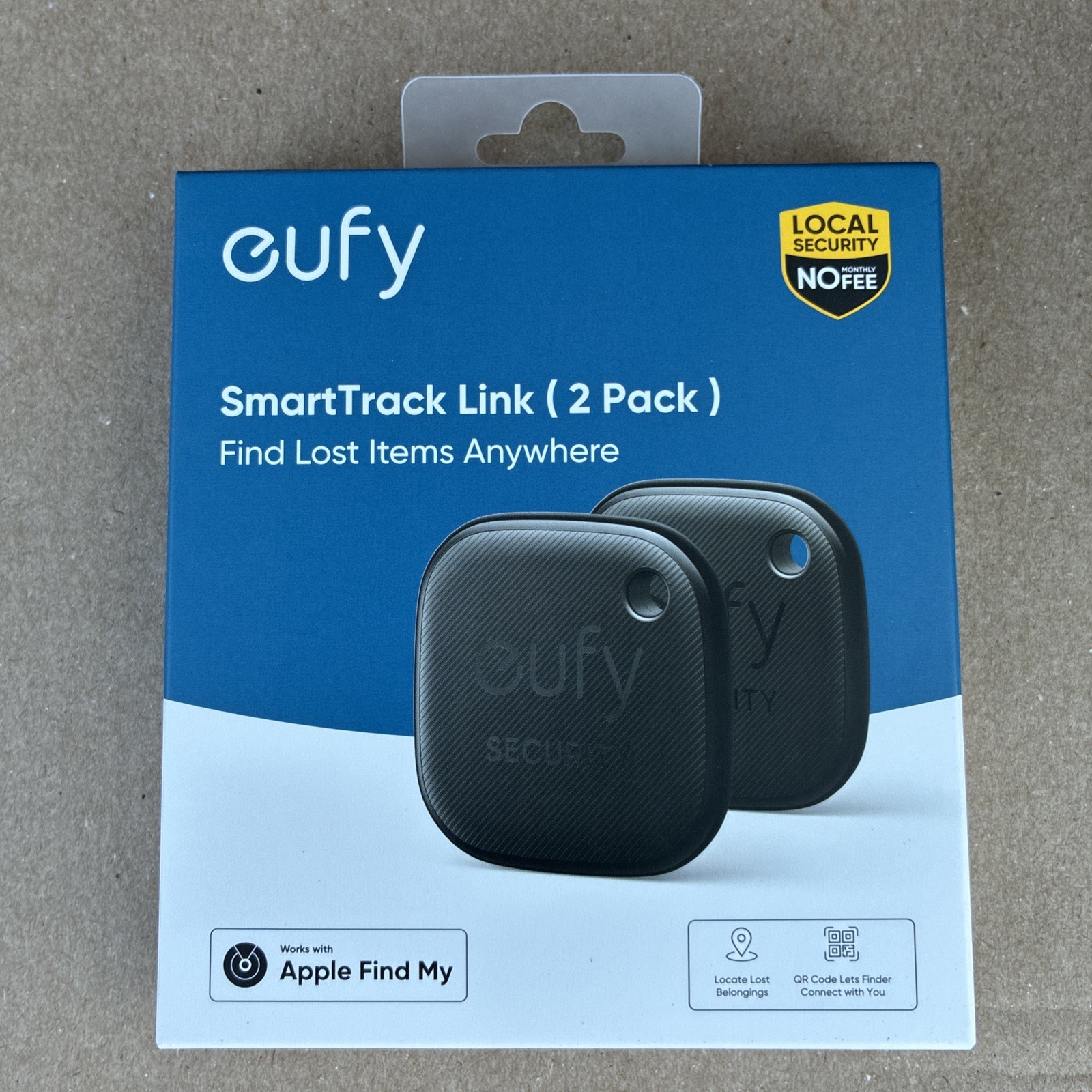 Eufy SmartTrack Link 2 Pack Lost Item Key Finder Bluetooth Apple Find My Tracker