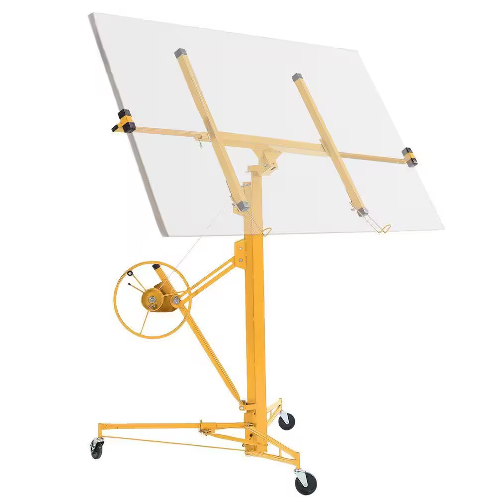 13 Ft. Drywall Panel Hoist Jack Lifter Drywall Lift Panel Lift in Yellow